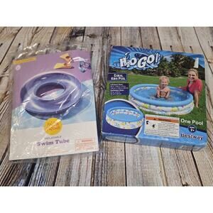 H2OGO! Bestway Pool 27 Gallon And Inflatable Swim Tube 36" Together